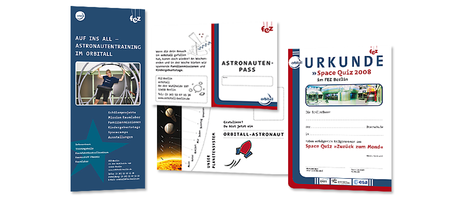 Banner + Broschüre + Urkunde orbitall
